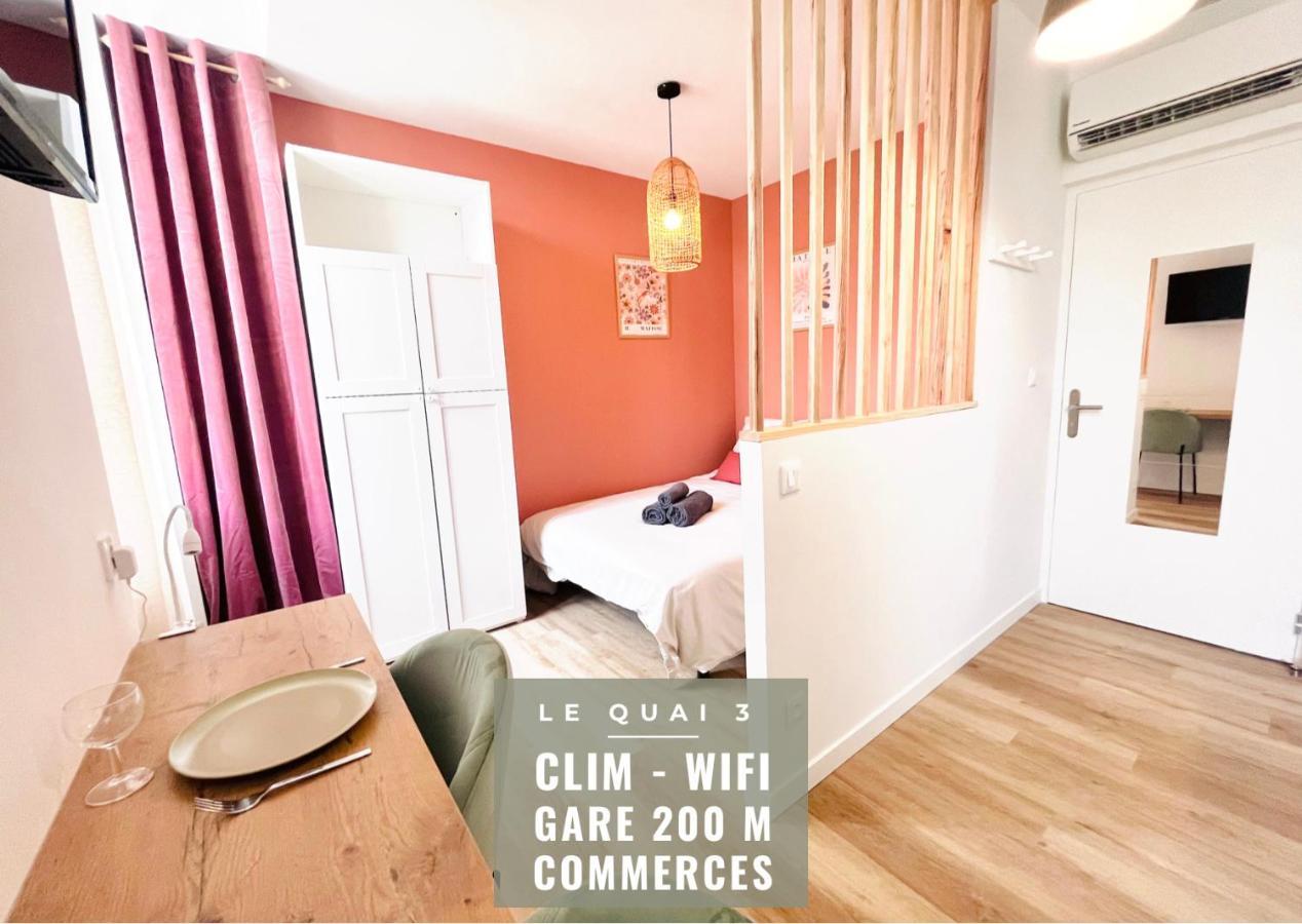 Le Quai 3 - Studio Neuf Lumineux Calme - Clim - Wifi - Gare A 200M Agen Dış mekan fotoğraf